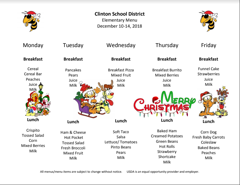 Elementary+Lunch+Menu+Dec.+10-14